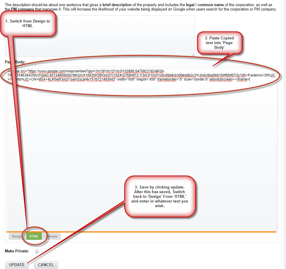 Adding A Google Map Onto Your Community Website – Shiftsuite Help Desk